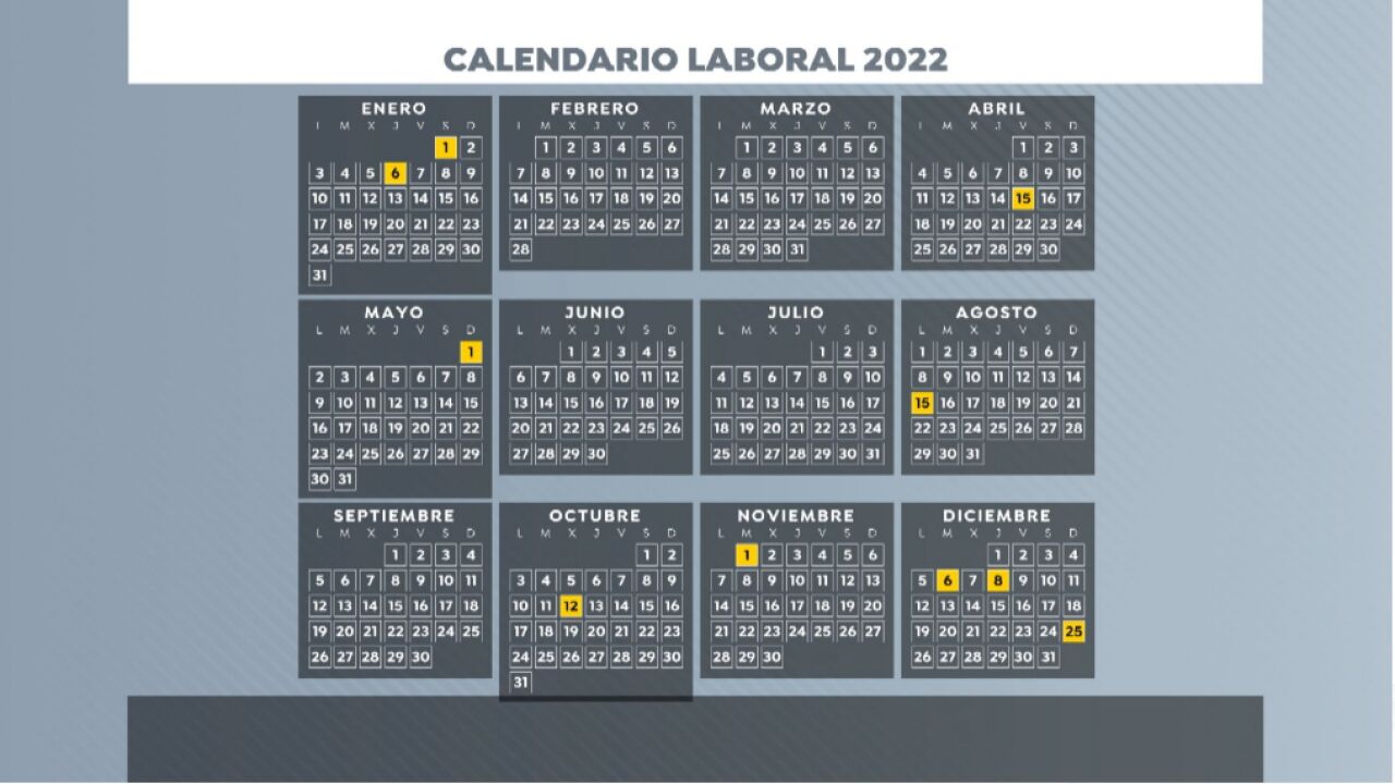 Calendario Laboral 2022: Todos Los Días Festivos Del Próximo Año