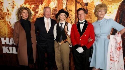 Jamie Lee Curtis disfrazada como su madre en 'Psicosis'