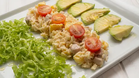 Arguiñano elabora "¡un arroz imponente!": en ensalada con lomo y piña Arguiñano elabora "¡un arroz imponente!": en ensalada con lomo y piña