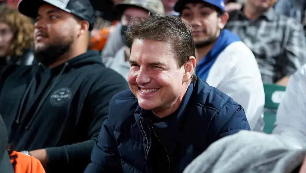 Tom Cruise en el partido de los Giants de San Francisco contra los Dodgers de Los Ángeles