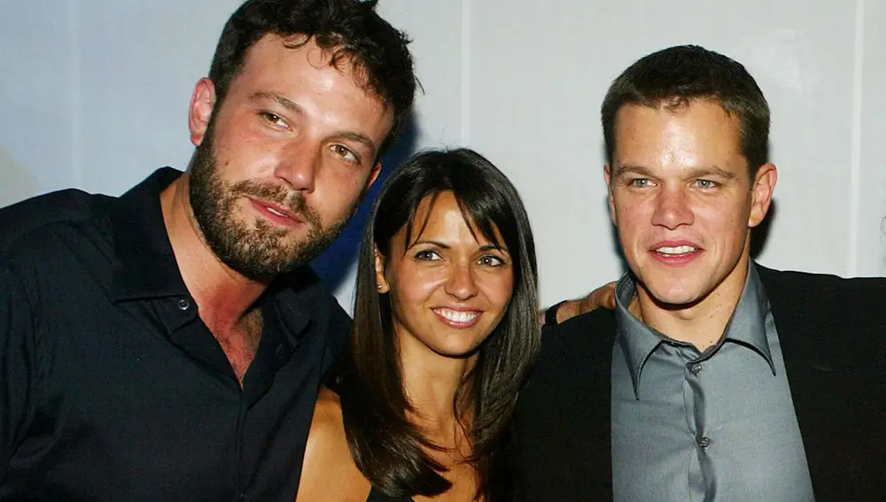 Ben Affleck, Matt Damon y su mujer Luciana Bozán