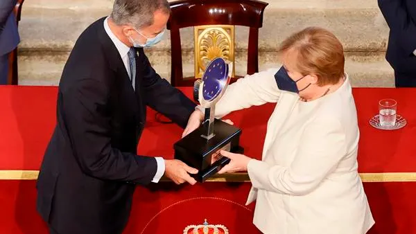 El Rey Felipe VI y Angela Merkel