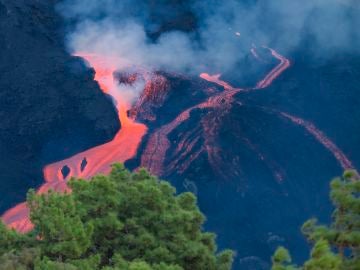 Una de las coladas del volcán