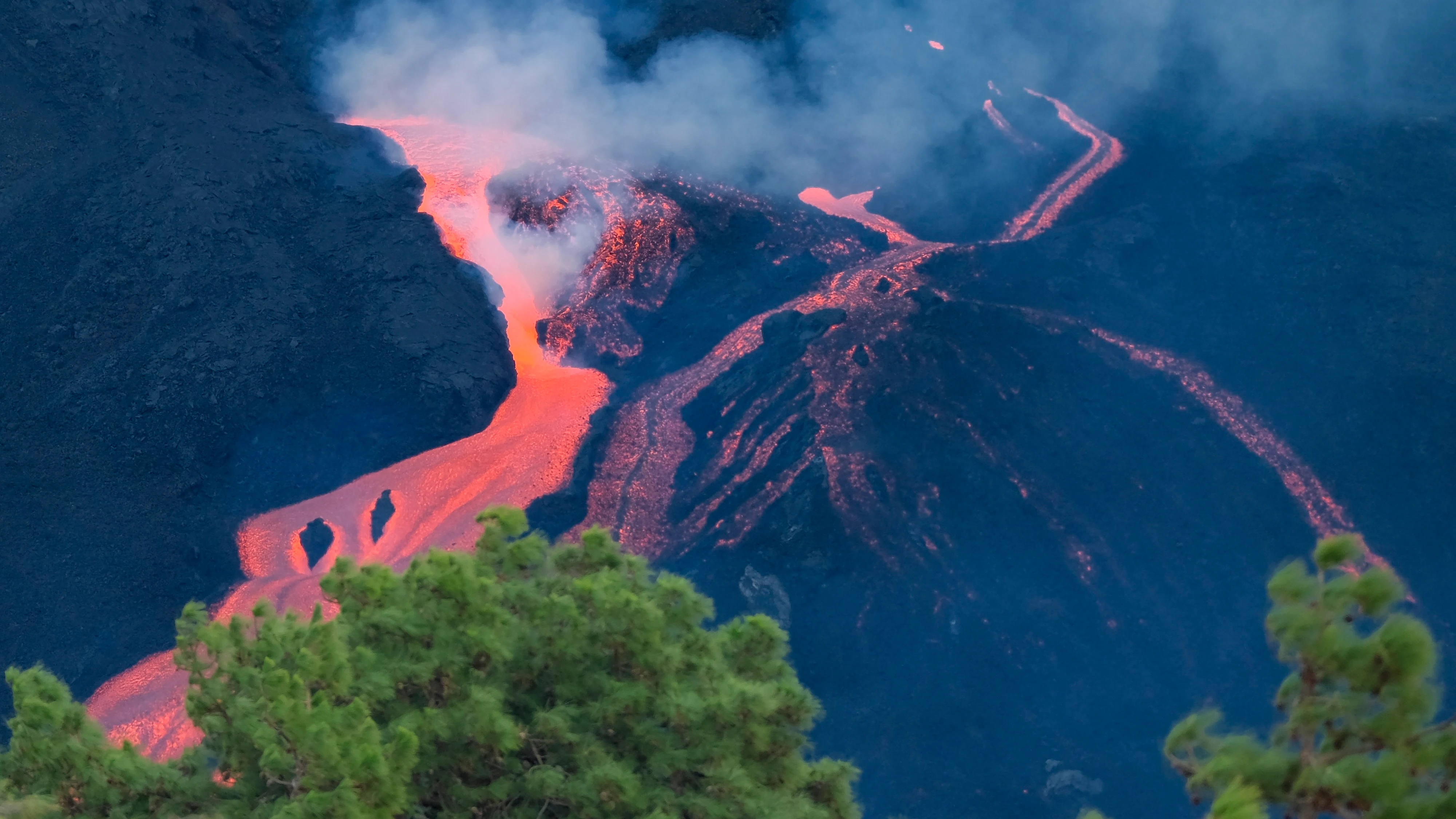 Una de las coladas del volcán Una de las coladas del volcán