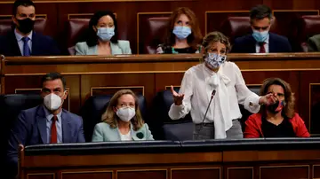 Pedro Sánchez, Yolanda Díaz, Nadia Calviño y Teresa Ribera. Pedro Sánchez, Yolanda Díaz, Nadia Calviño y Teresa Ribera.