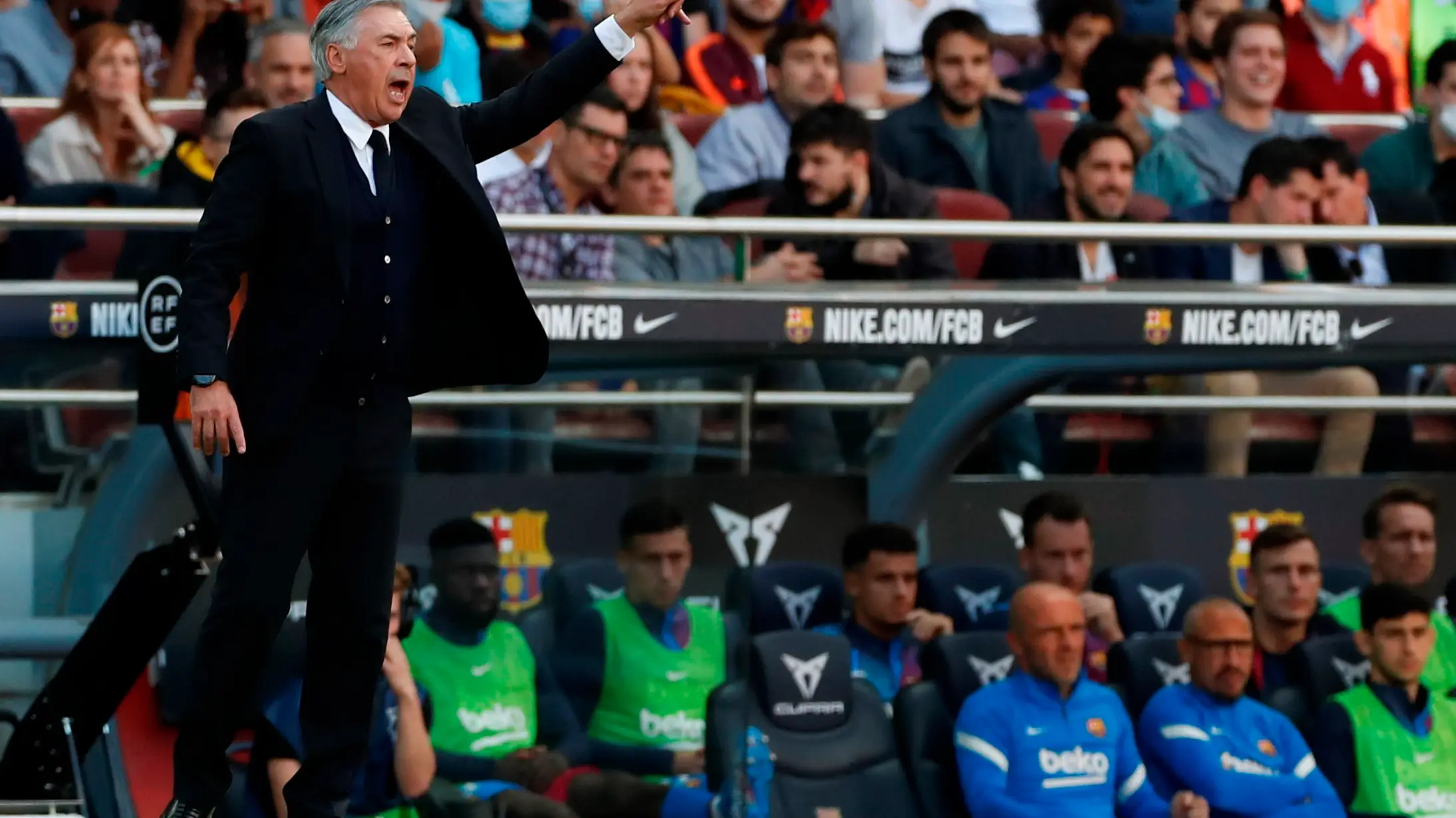 Carlo Ancelotti, en un partido del Real Madrid Carlo Ancelotti, en un partido del Real Madrid