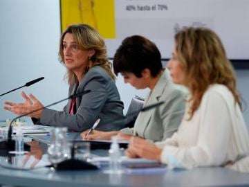 Teresa Ribera en la rueda de prensa tras el Consejo de Ministros