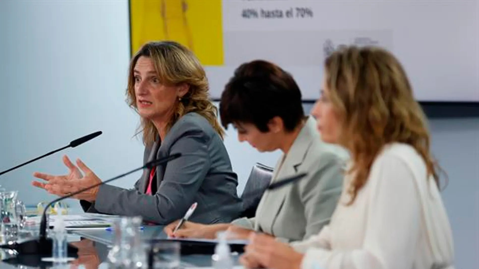 Teresa Ribera en la rueda de prensa tras el Consejo de Ministros