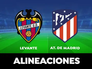 Alineación del Atlético de Madrid en el partido de hoy frente al Levante Alineación del Atlético de Madrid en el partido de hoy frente al Levante