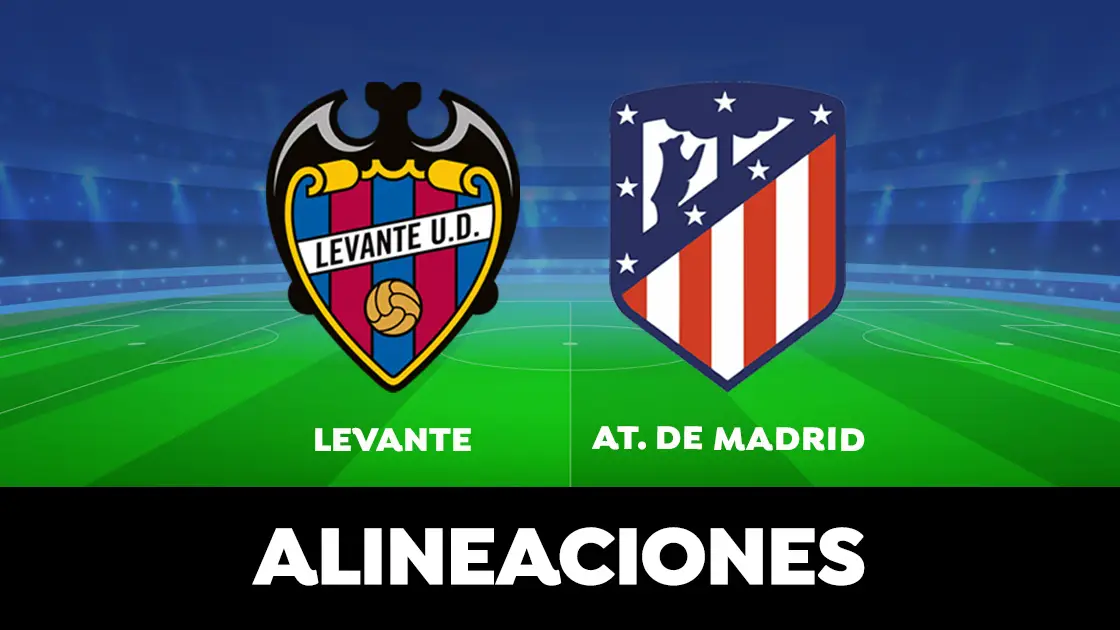 Alineaci&oacute;n del Atl&eacute;tico de Madrid en el partido de hoy frente al Levante