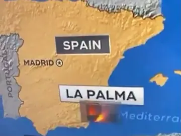La CBS de Estados Unidos confunde el volcán de La Palma La CBS de Estados Unidos confunde el volcán de La Palma