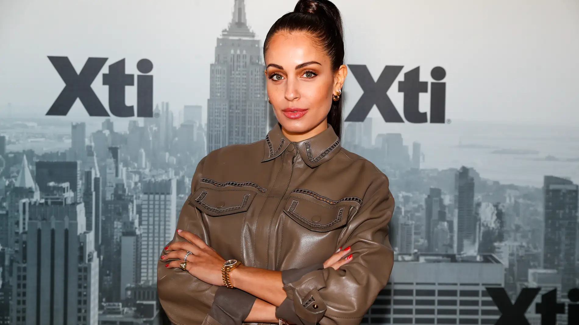 Hiba Abouk en el evento de Xti en Madrid