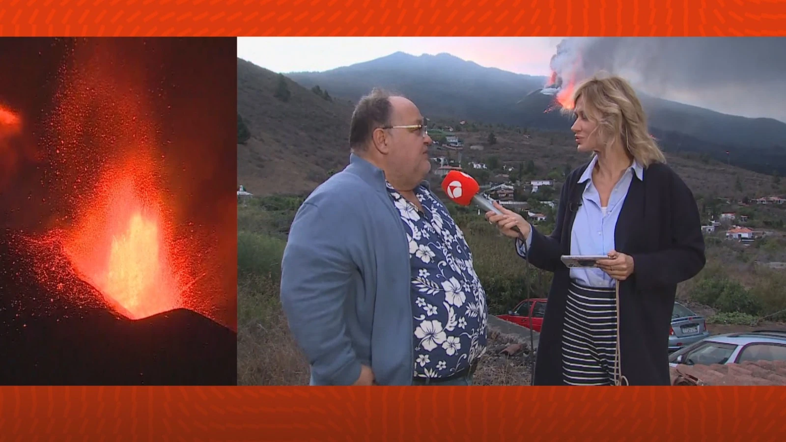 Evolución del volcán en La Palma. Evolución del volcán en La Palma.