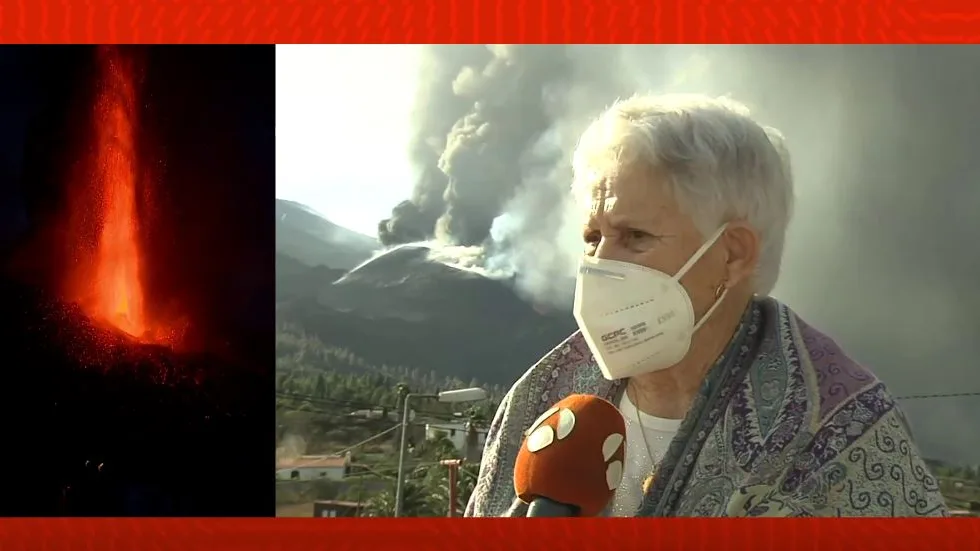 Afectados por el volcán. Afectados por el volcán.