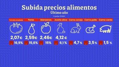 Estos son los productos de la cesta de la compra que más han subido en el último mes