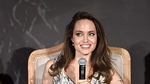 Angelina Jolie promocionando 'Maléfica: Maestra del mal' en 2019 Angelina Jolie promocionando 'Maléfica: Maestra del mal' en 2019