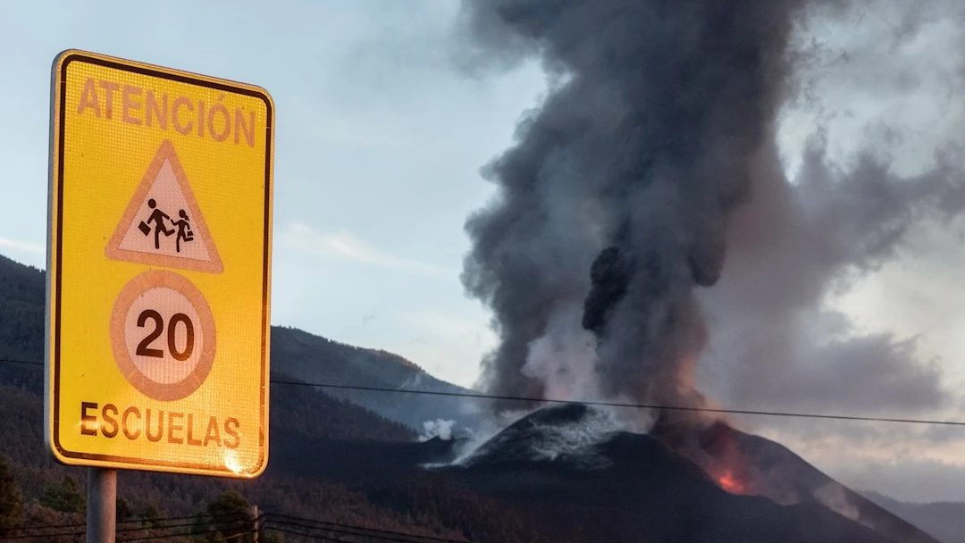 Imagen del volc&aacute;n de la Palma de las &uacute;ltimas horas