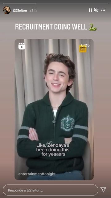 Tom Felton comparte el vídeo de Timothée Chalamet