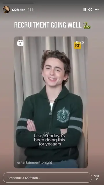 Tom Felton comparte el vídeo de Timothée Chalamet Tom Felton comparte el vídeo de Timothée Chalamet
