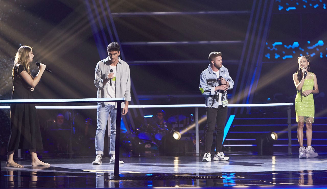 Carlos, Karina, Alice y Miguel cantan 'Almost is never enough' en La Gran Batalla de ‘La Voz’ 