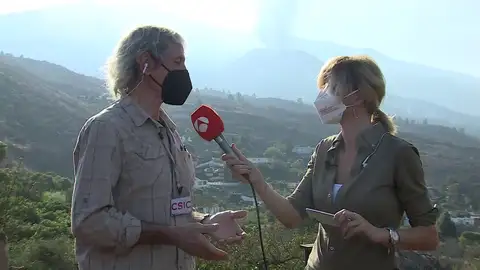 Susanna Griso habla con un vulcanólogo. Susanna Griso habla con un vulcanólogo.