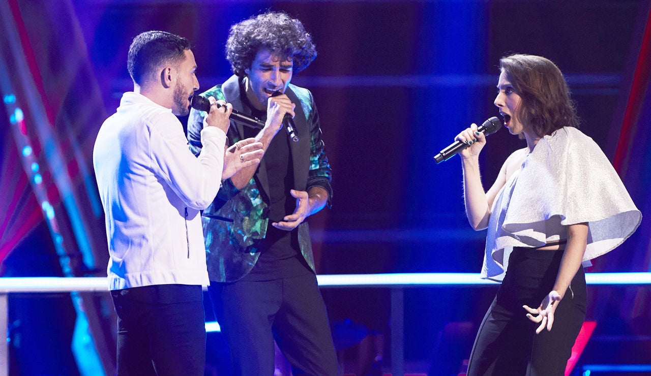 Óscar, Diana y Kiumars canta 'Lovely' en La Gran Batalla de ‘La Voz’ 