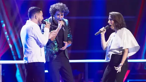 Óscar, Diana y Kiumars canta 'Lovely' en La Gran Batalla de ‘La Voz’ Óscar, Diana y Kiumars canta 'Lovely' en La Gran Batalla de ‘La Voz’