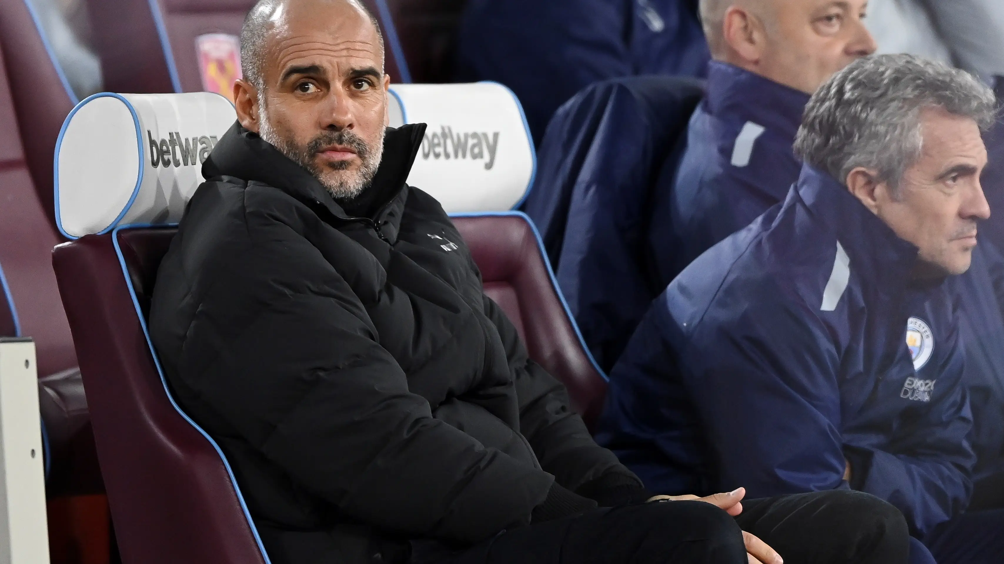 Pep Guardiola, en un partido del Manchester City