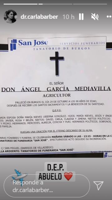 Esquela abuelo Carla Barber