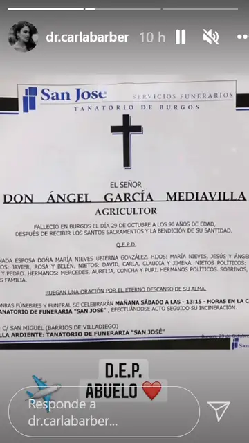 Esquela abuelo Carla Barber Esquela abuelo Carla Barber