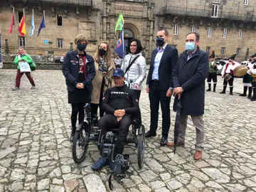 Christian Salamin pedalea 5.400 kilómetros hasta Santiago para sensibilizar sobre los accidentes cerebrovasculares Christian Salamin pedalea 5.400 kilómetros hasta Santiago para sensibilizar sobre los accidentes cerebrovasculares