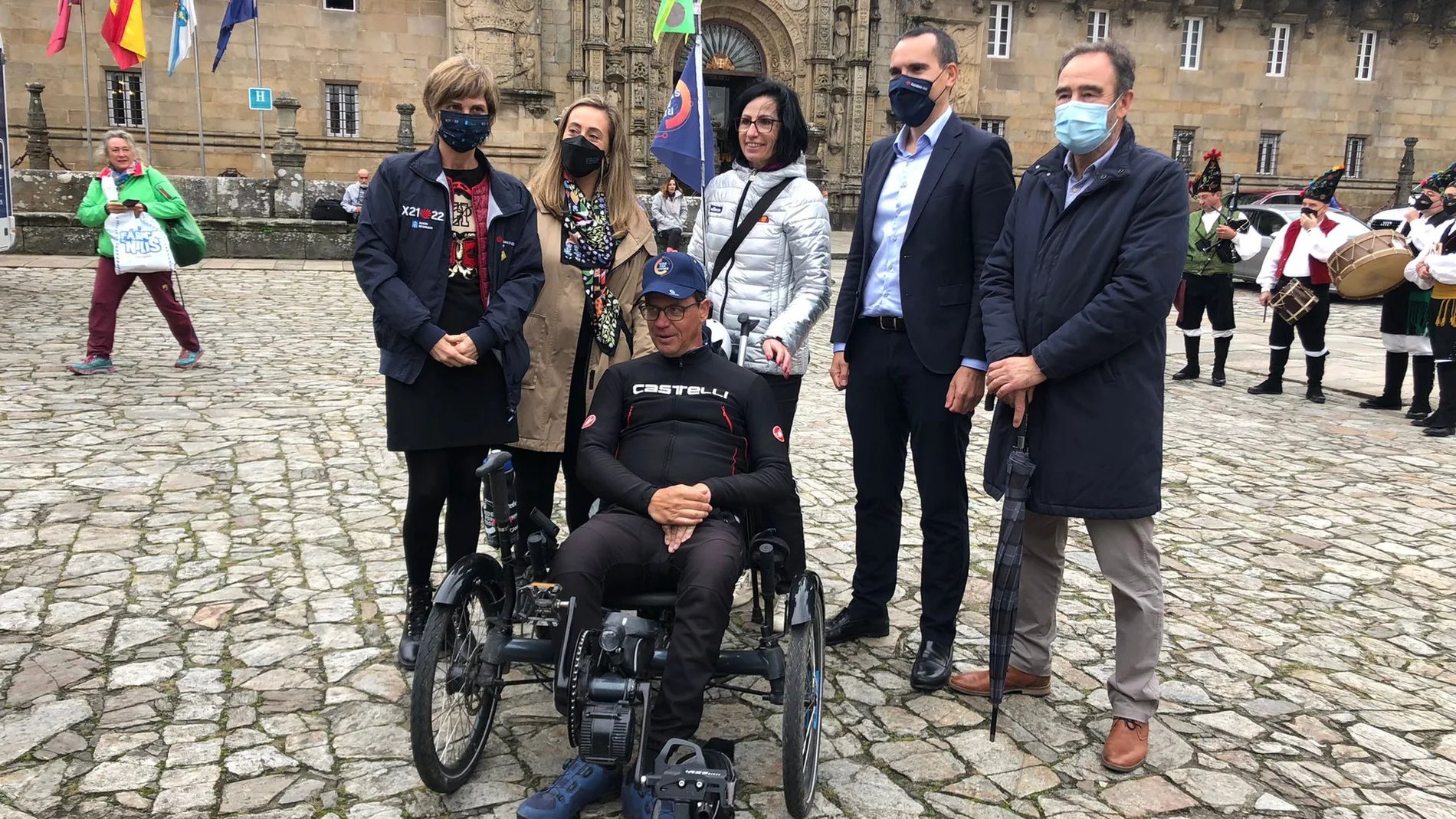 Christian Salamin pedalea 5.400 kilómetros hasta Santiago para sensibilizar sobre los accidentes cerebrovasculares 