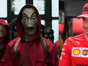'La Casa de Papel' y Carlos Sainz 'La Casa de Papel' y Carlos Sainz