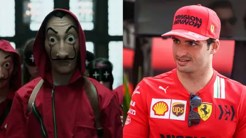 'La Casa de Papel' y Carlos Sainz 'La Casa de Papel' y Carlos Sainz