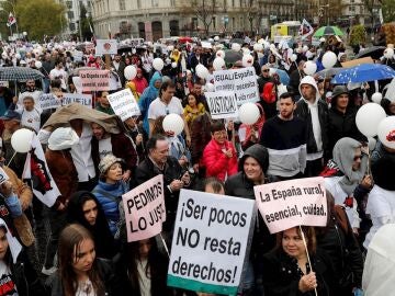 Vista de la concentración 'La Revuelta de la España Vaciada', en una imagen de archivo en Madrid
