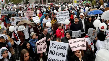 Vista de la concentración 'La Revuelta de la España Vaciada', en una imagen de archivo en Madrid Vista de la concentración 'La Revuelta de la España Vaciada', en una imagen de archivo en Madrid