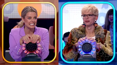“Te voy a rajar el cuello”, el juego de ‘Pasapalabra’ saca el lado competitivo de Samantha Hudson y Adriana Torrebejano “Te voy a rajar el cuello”, el juego de ‘Pasapalabra’ saca el lado competitivo de Samantha Hudson y Adriana Torrebejano