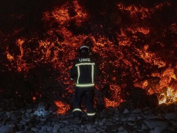 Lava del volcán de La Palma 