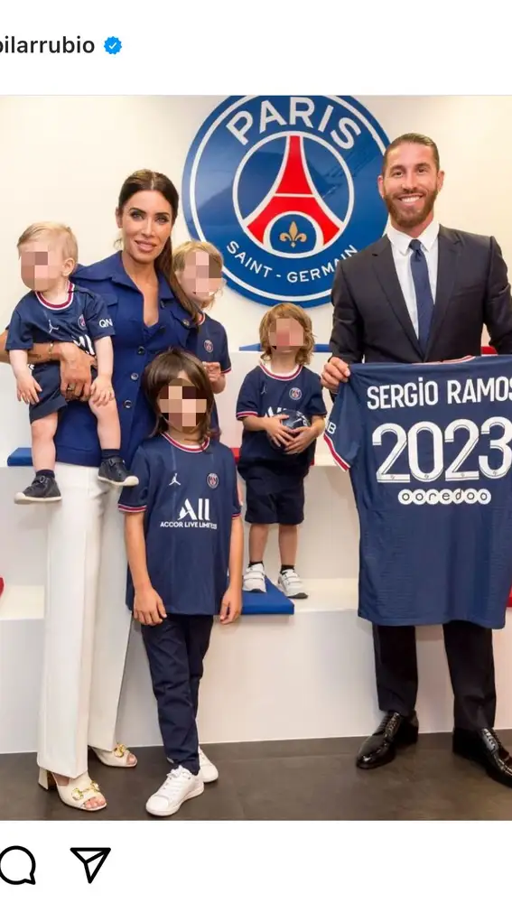 Pilar Rubio, Sergio Ramos y sus hijos