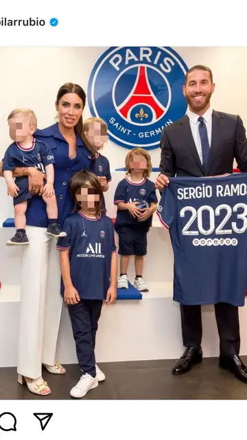 Pilar Rubio, Sergio Ramos y sus hijos Pilar Rubio