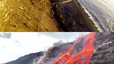 Antes y después de la playa de Los Guirres Antes y después de la playa de Los Guirres