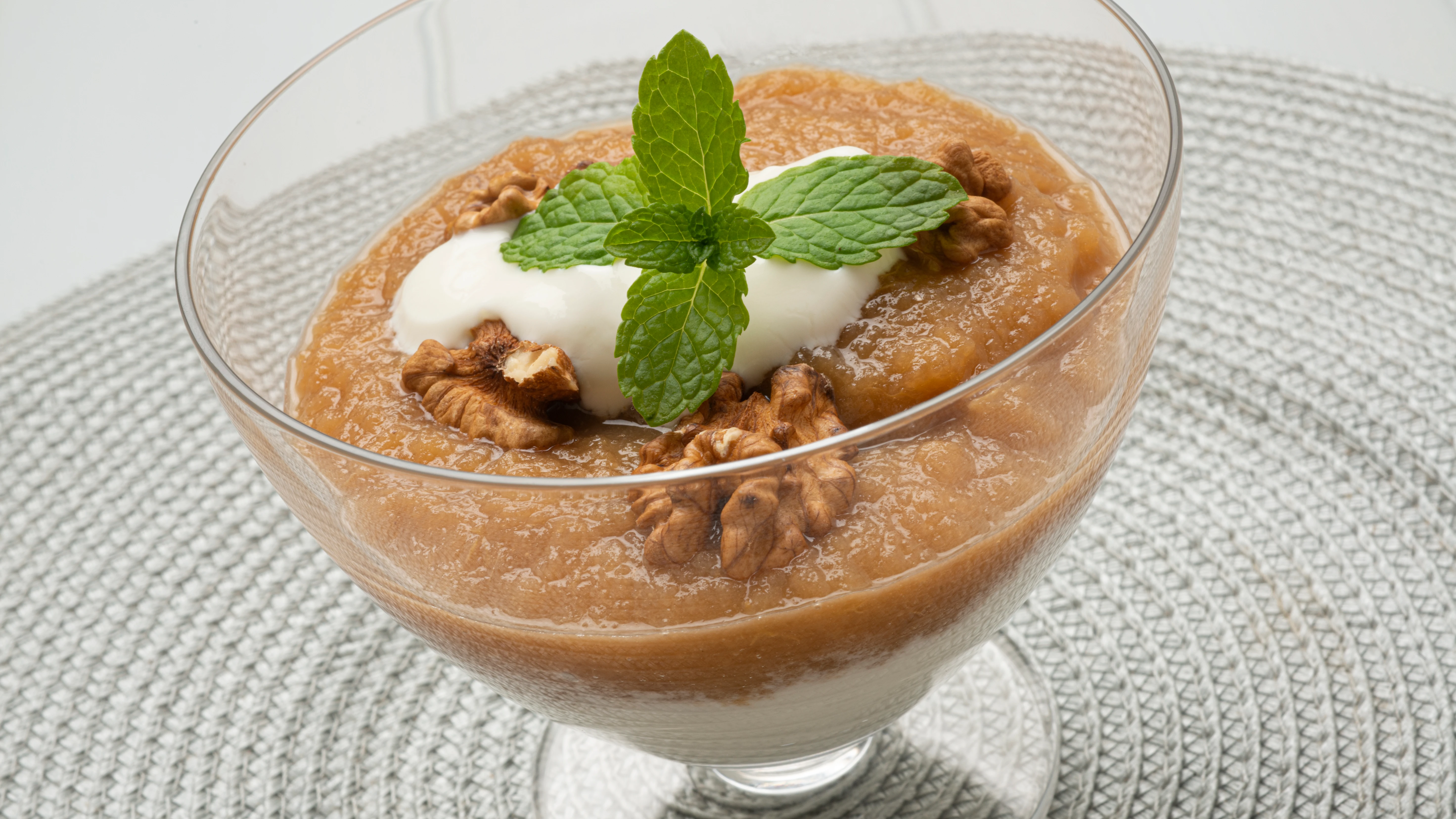 crema de manzana y yogur