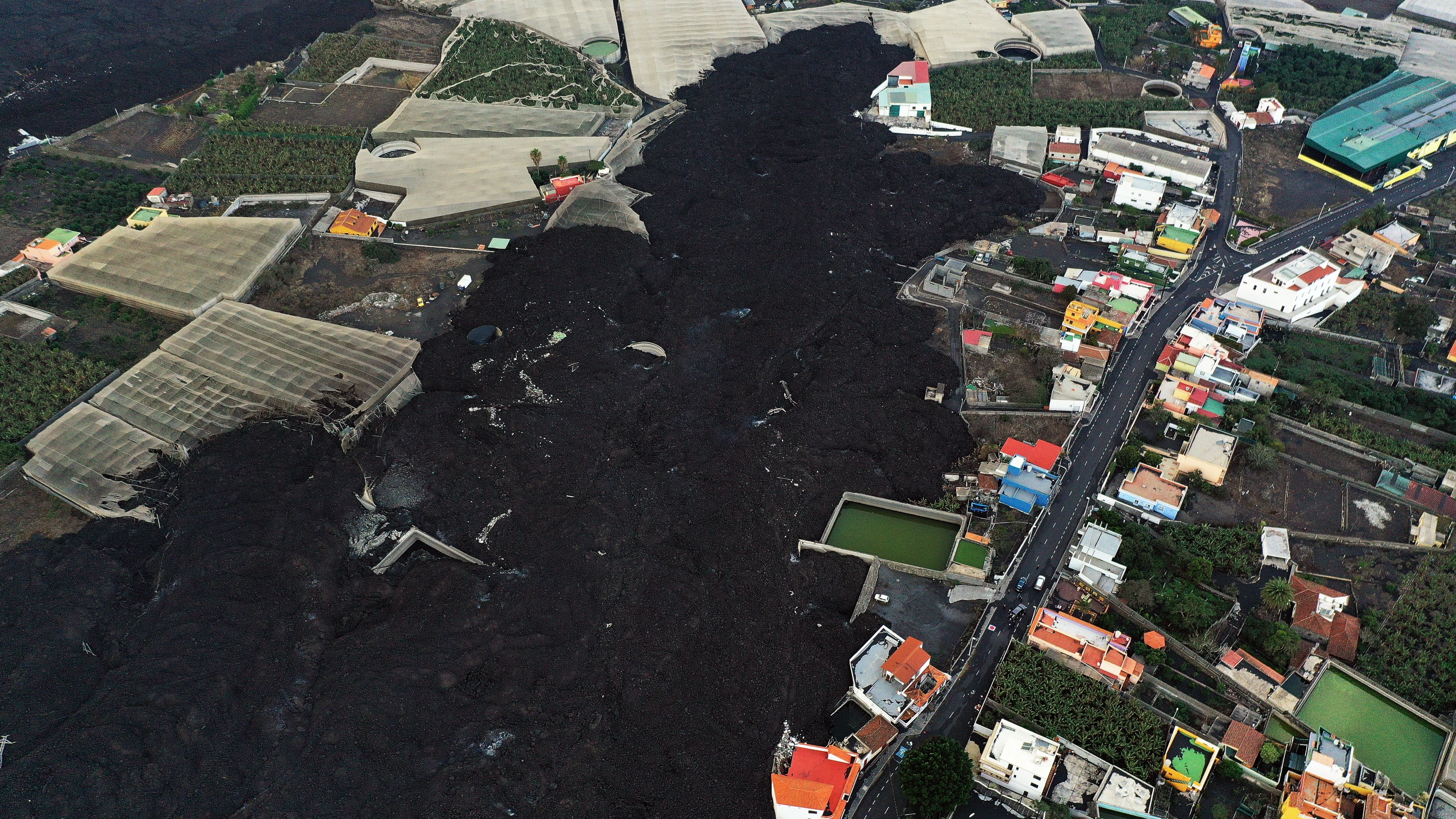 Vista de La Palma tras la erupción del volcán Vista de La Palma tras la erupción del volcán