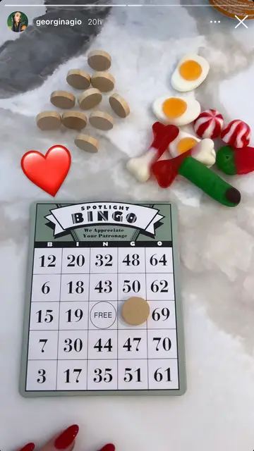 El bingo de Georgina Rodríguez Georgina Rodríguez