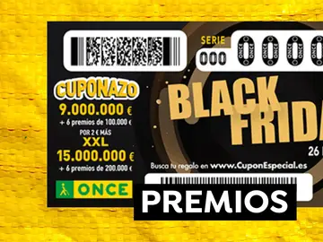 Premios del Cuponazo ONCE del Black Friday 2021 Premios del Cuponazo ONCE del Black Friday 2021