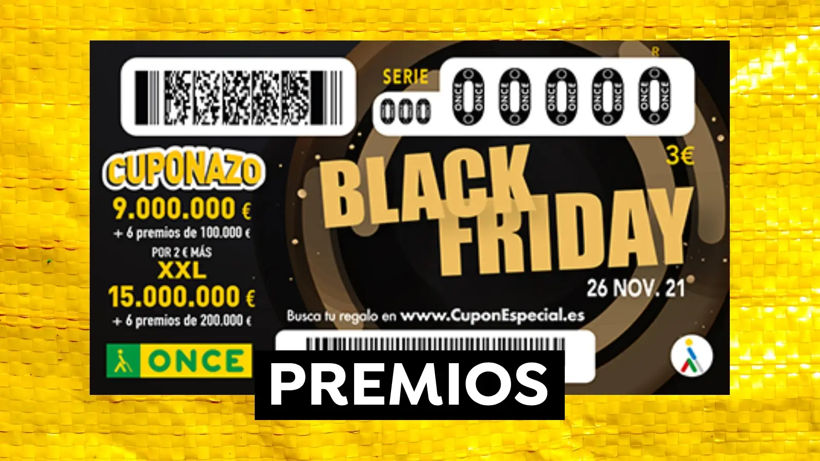 Premios del Cuponazo ONCE del Black Friday 2021