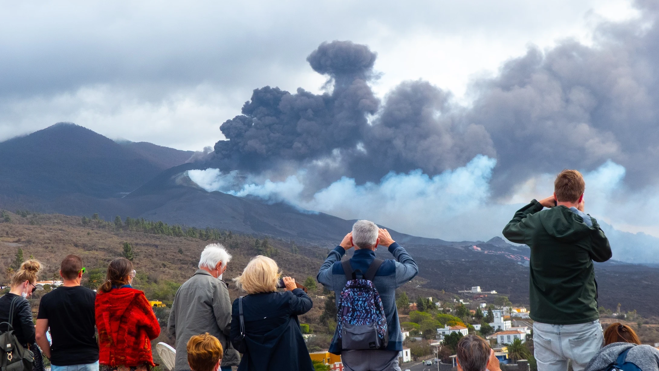 Turistas en La Palma