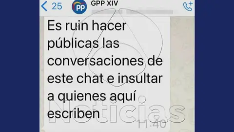Pantallazos del chat del PP Pantallazos del chat del PP