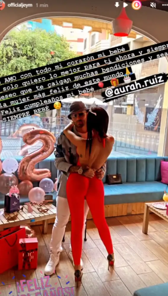 La romántica felicitación de Jesé Rodríguez a Aurah Ruiz 