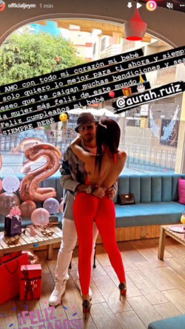 La romántica felicitación de Jesé Rodríguez a Aurah Ruiz 